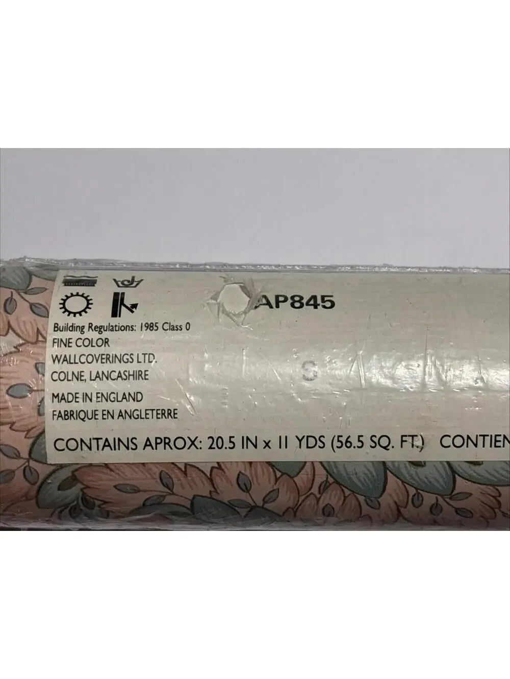 Ashbury Place Wallpaper Prepasted AP845  New Roll Pink Blue 56.5 Sq Ft